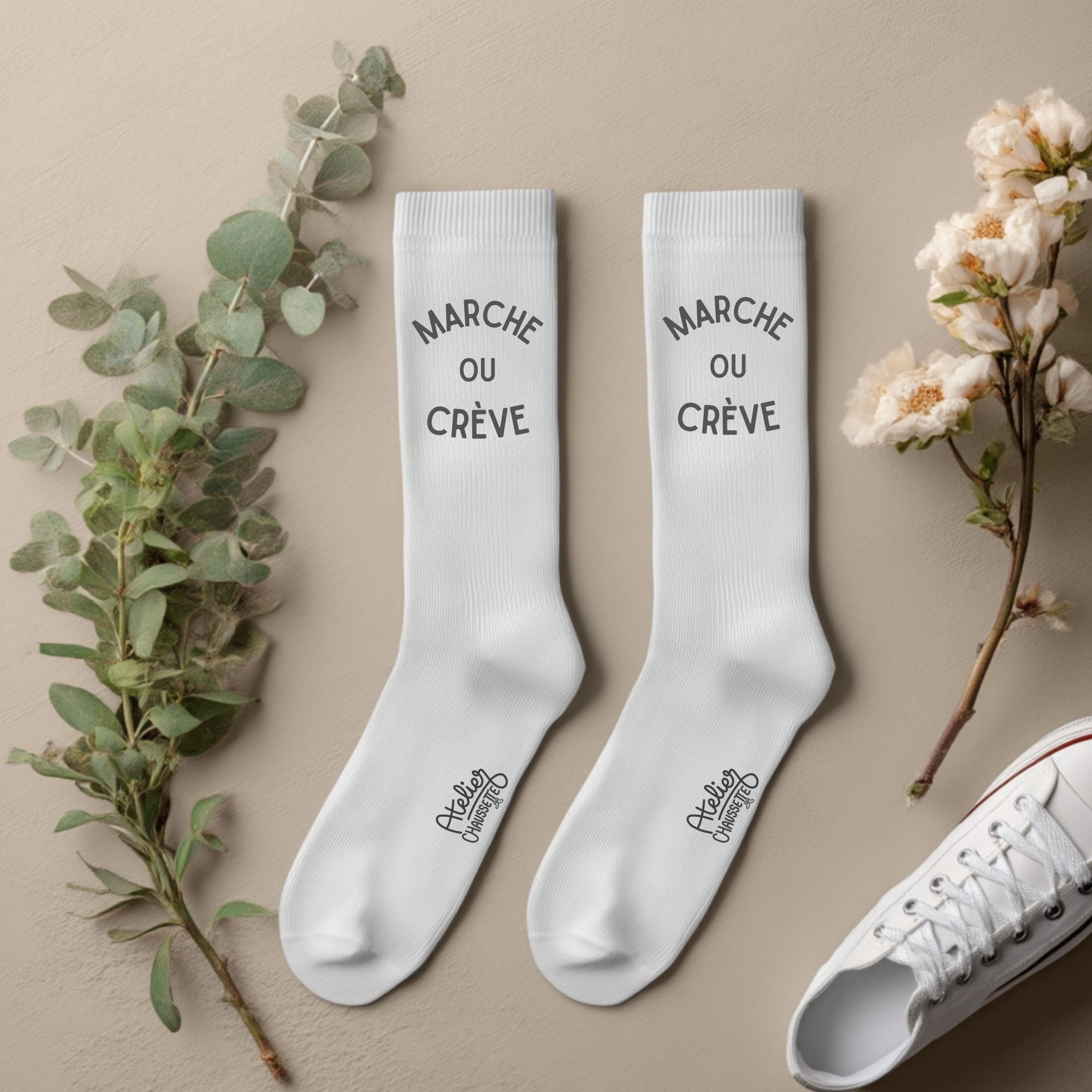 Chaussettes "Marche ou crève"