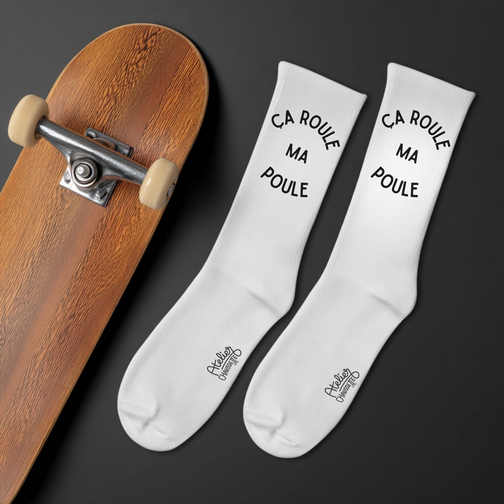 Chaussettes "ça roule ma poule"