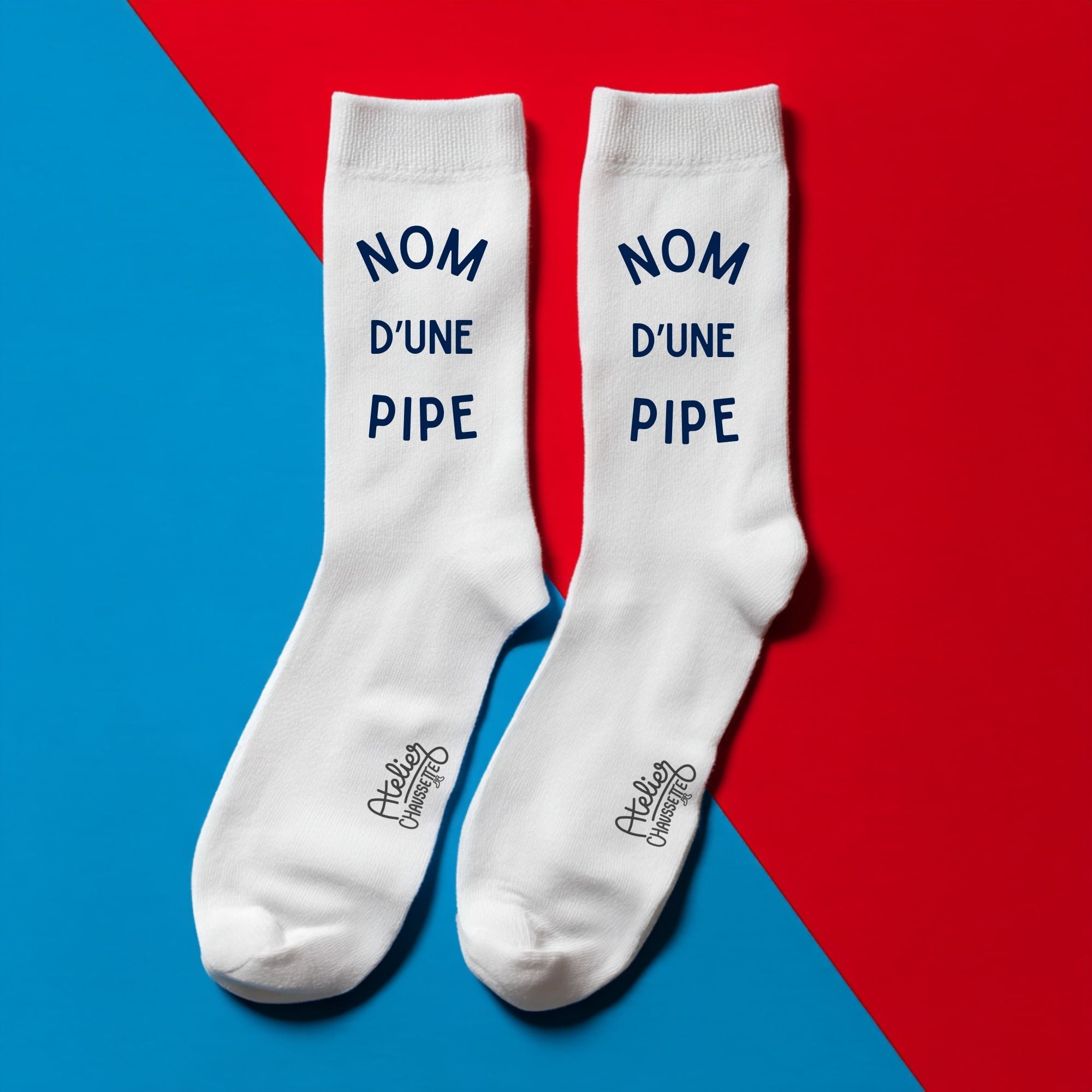 Chaussettes "Nom d'une pipe"