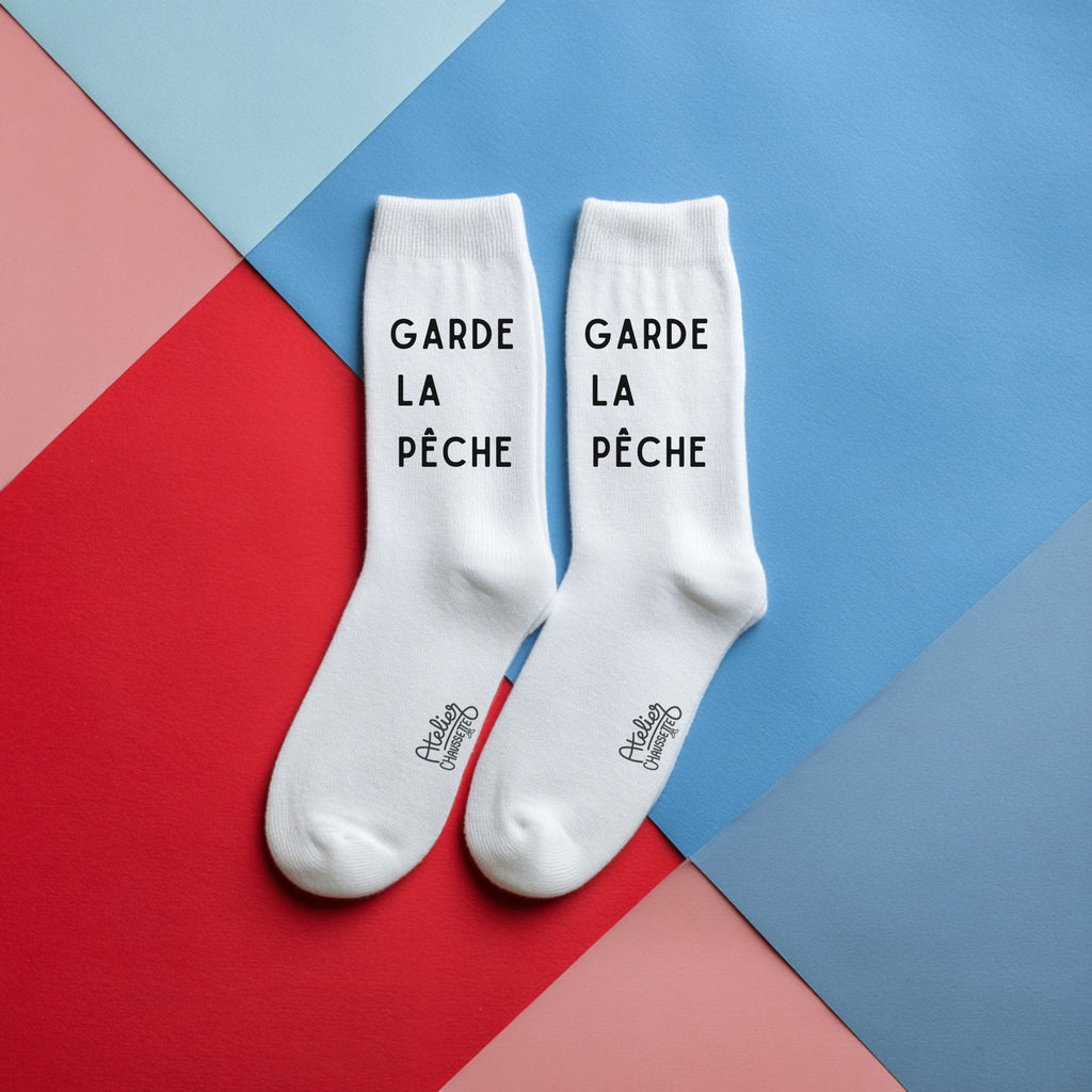 Chaussettes "Garde la pêche"