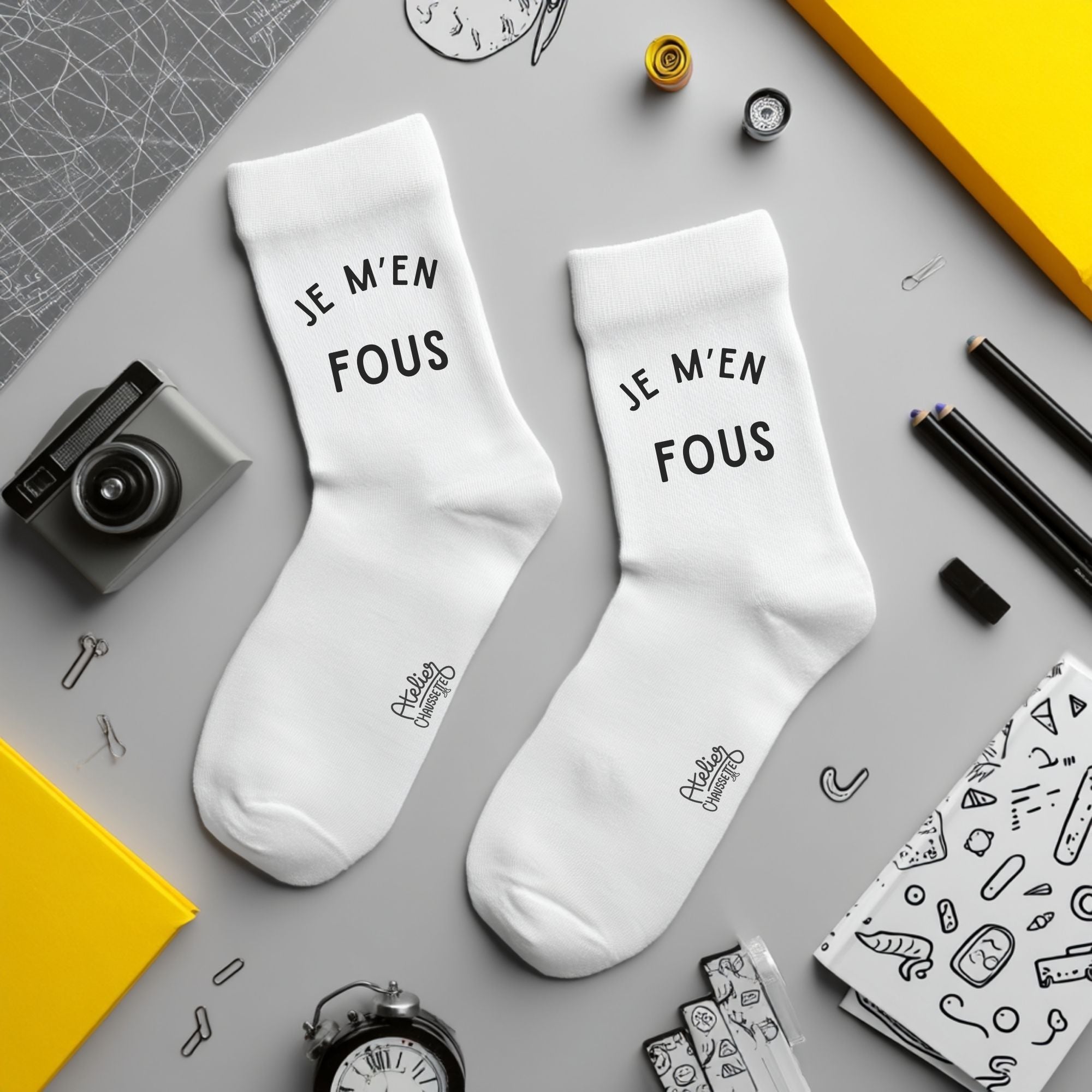 Chaussettes "Je m'en fous"