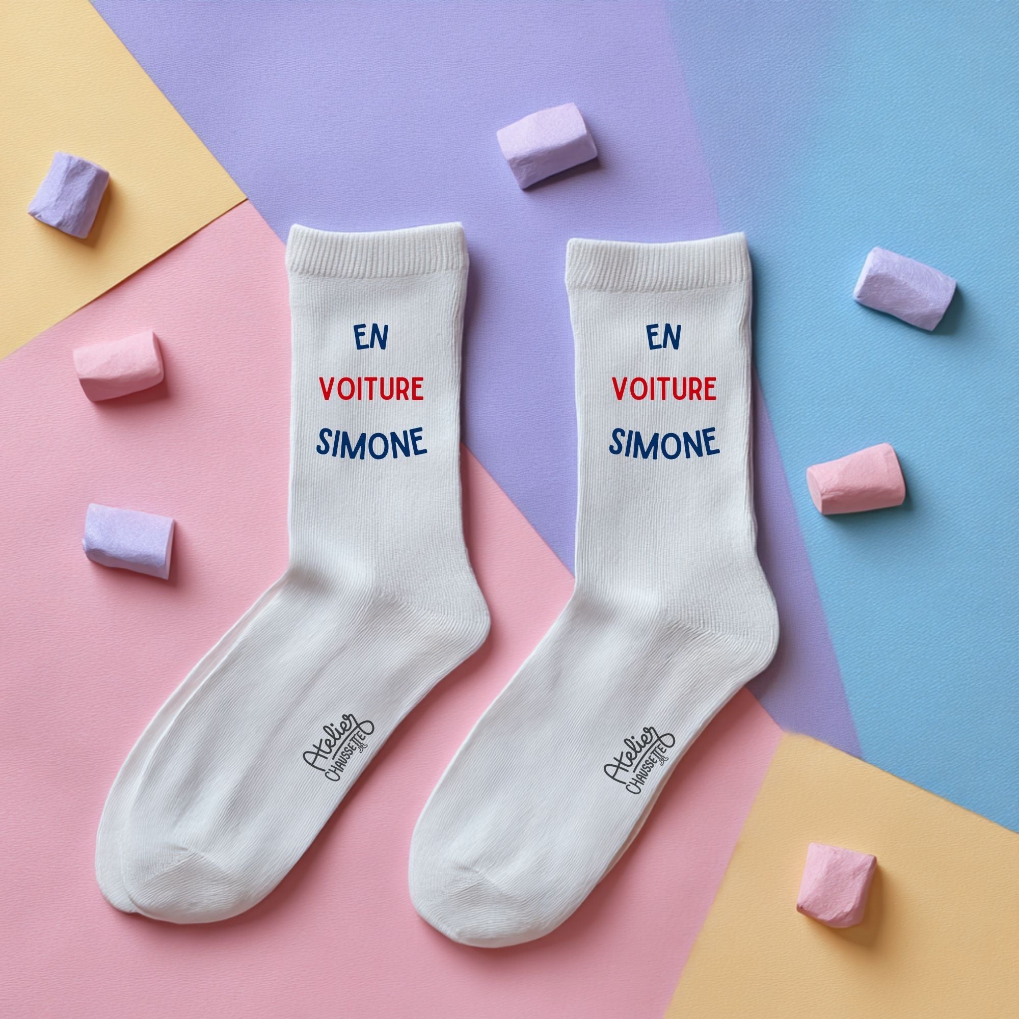 Chaussettes "En voiture Simone"