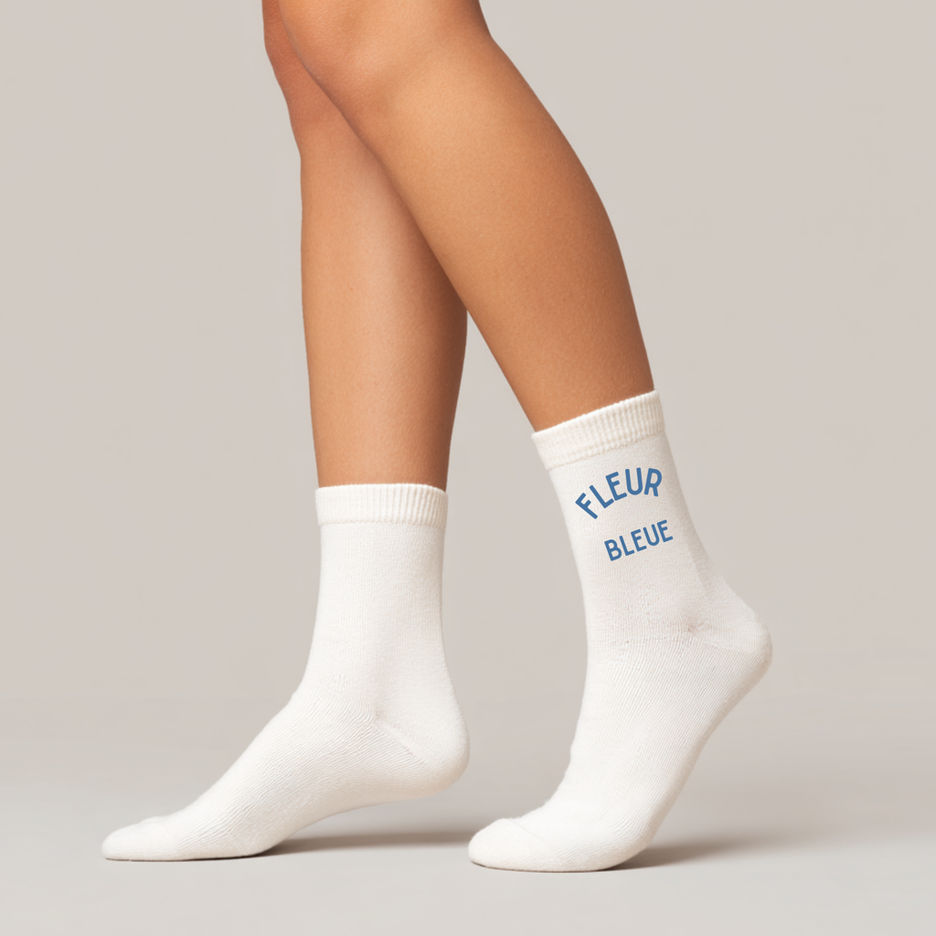 Chaussettes "Fleur bleue"