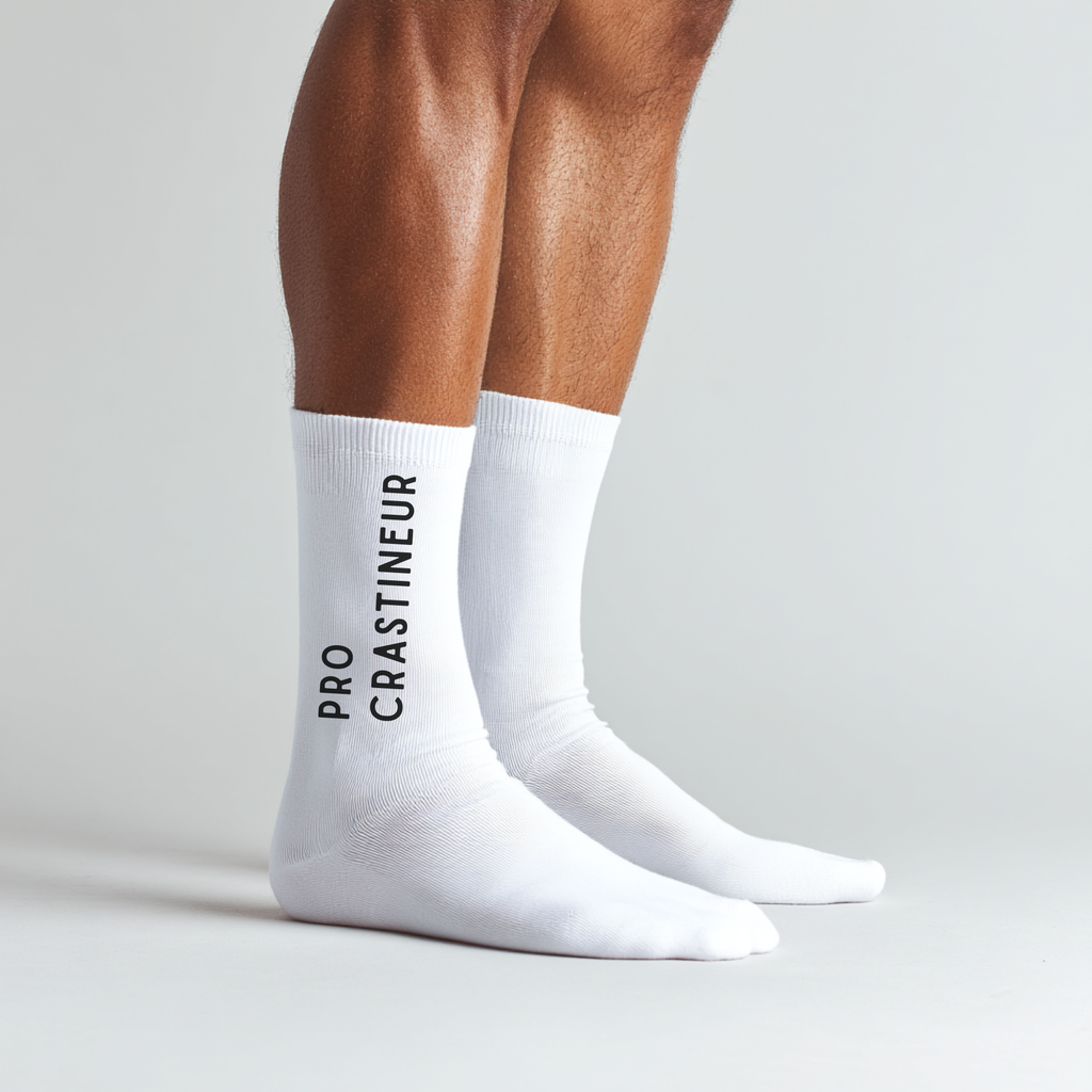 Chaussettes "Pro crastinateur"