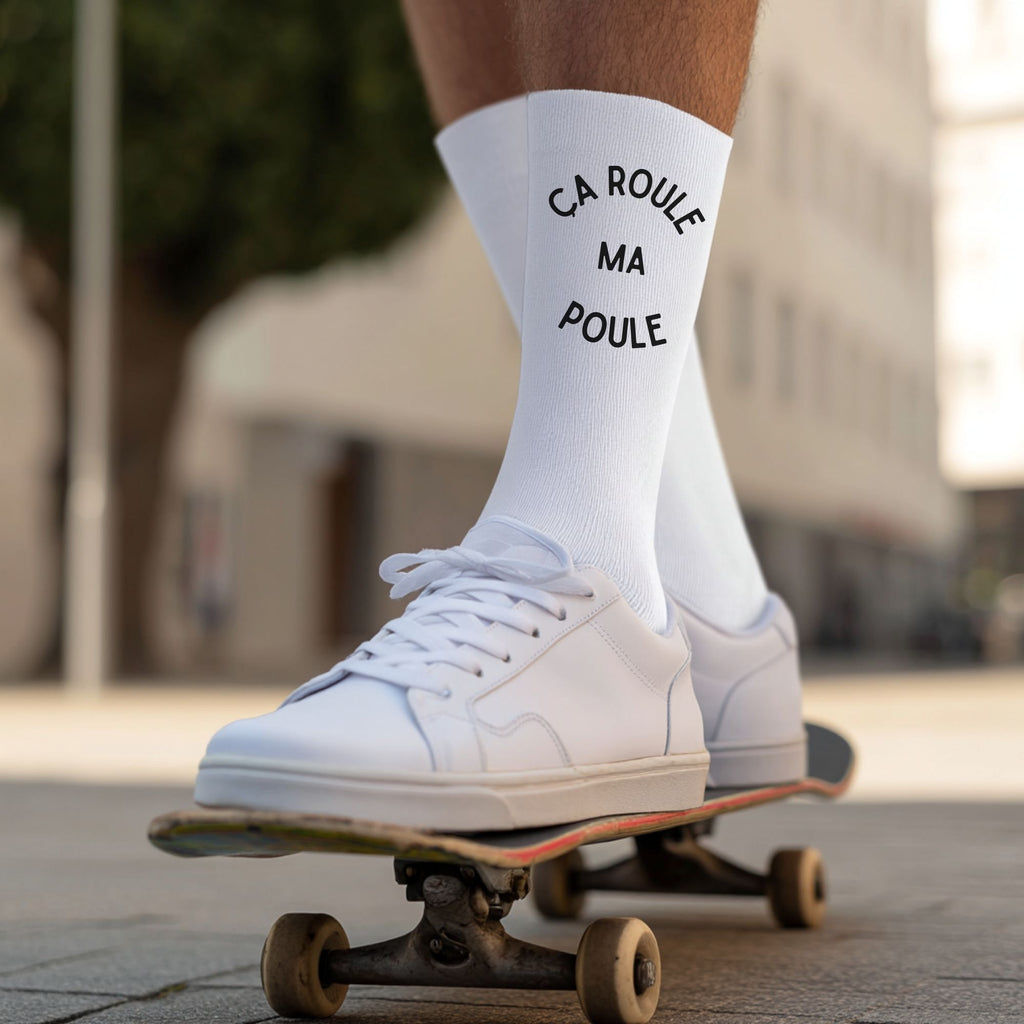 Chaussettes "ça roule ma poule"